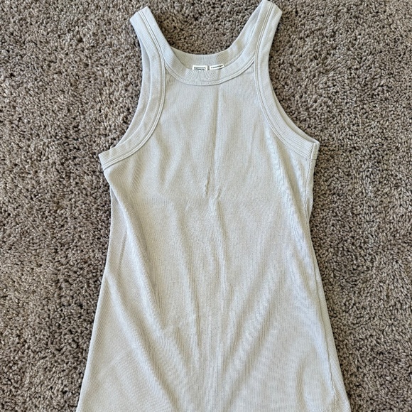 TOTEME Curved Rib Tank in Steel XXS - Picture 1 of 4